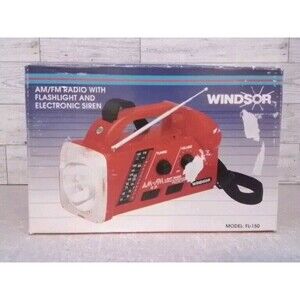 NOS Vintage WindsorMultipurpose AM/FM Flash Lite Radio & Emergency Siren
